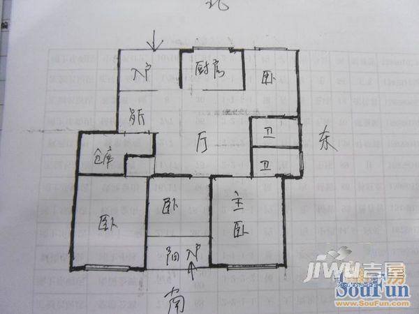 融信第一城二期3室2厅2卫户型图