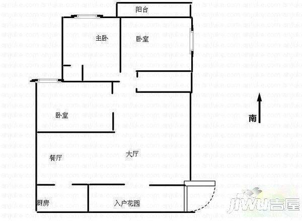 龙登天锦3室2厅2卫户型图