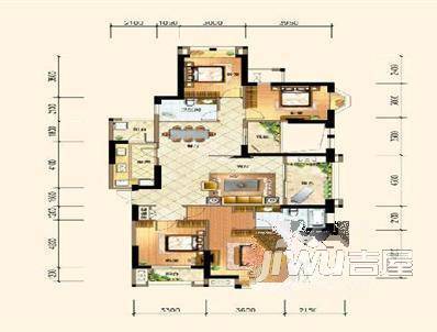 博仕后缘墅B期4室3厅4卫223㎡户型图