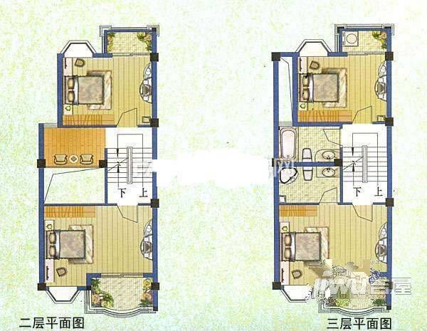 博仕后缘墅B期4室3厅4卫223㎡户型图