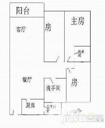 新南公寓3室2厅2卫119㎡户型图