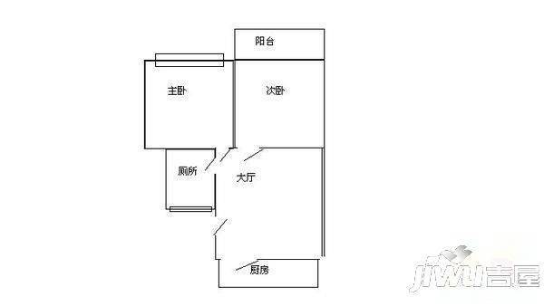 碧玉楼2室1厅1卫67㎡户型图