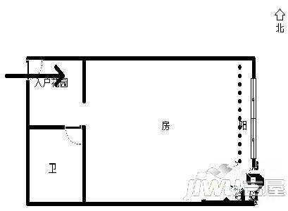 群升国际A区2室2厅1卫76㎡户型图