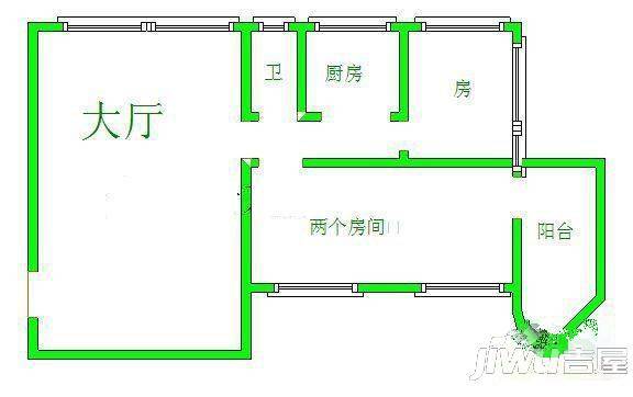 省计委宿舍3室2厅2卫96㎡户型图