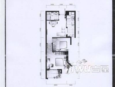 群升国际H区3室2厅2卫126㎡户型图