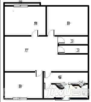 嘉澄小区3室2厅2卫85㎡户型图