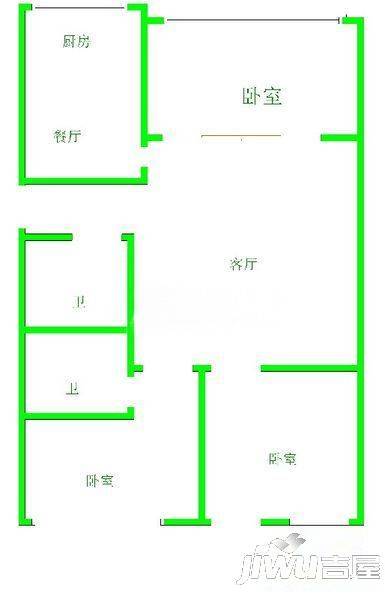 嘉澄小区3室2厅2卫85㎡户型图