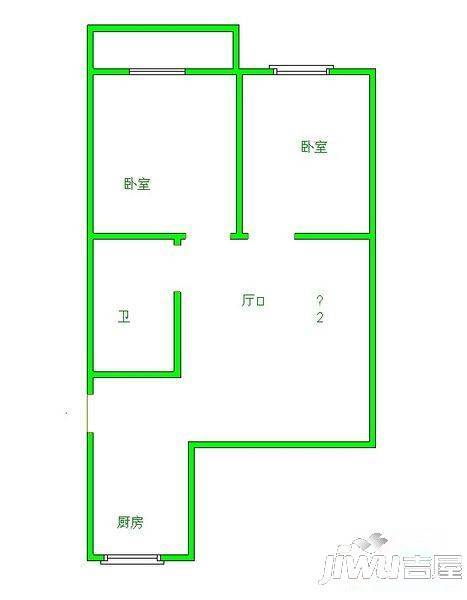 鳌峰小区3室2厅1卫77㎡户型图