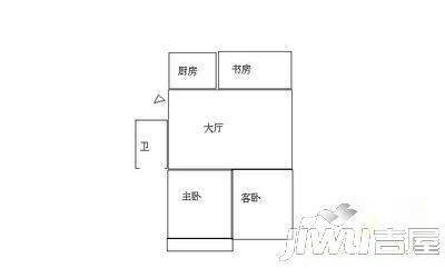 鳌峰小区3室2厅1卫77㎡户型图