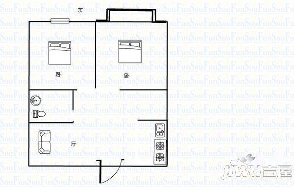 好林居3室2厅2卫121㎡户型图