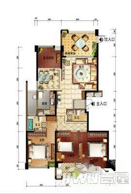 机床厂宿舍2室1厅1卫63㎡户型图