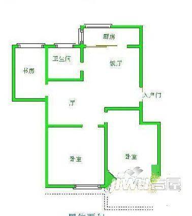 祥安花园3室2厅1卫户型图