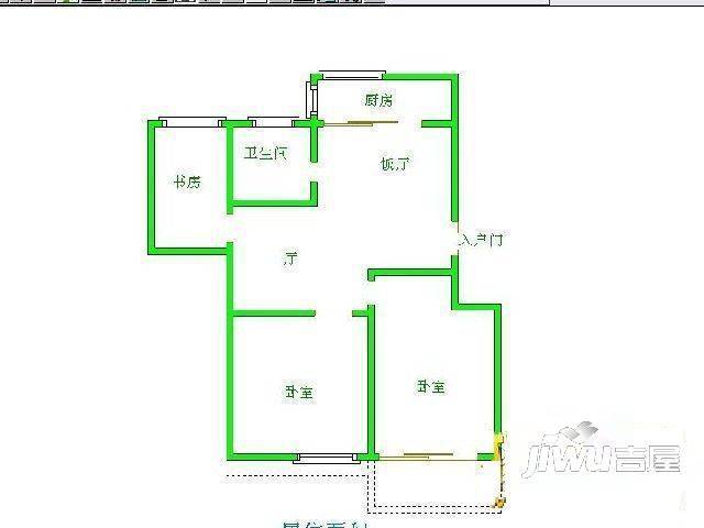 祥安花园3室2厅1卫户型图