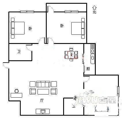 屏山新村4室2厅2卫157.8㎡户型图