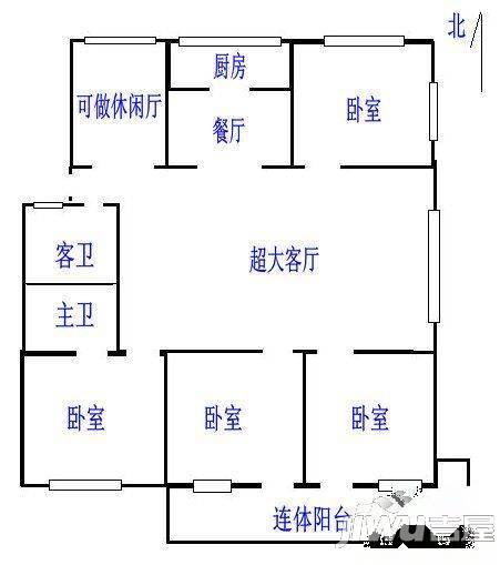 福屿一区2室1厅1卫62㎡户型图