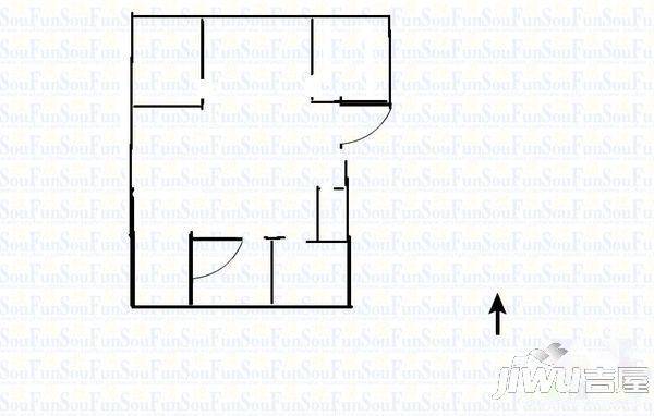 华福山庄3室2厅1卫108㎡户型图