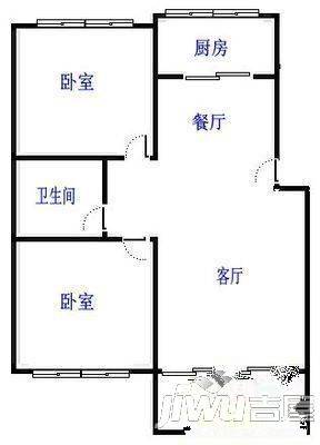 文锦佳园2室2厅1卫81㎡户型图