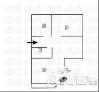 天马新村2室1厅1卫60㎡户型图