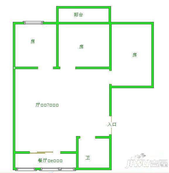 闽运公寓2室1厅1卫72㎡户型图