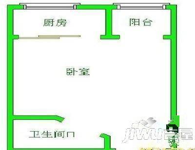 儒商楼2室1厅1卫50㎡户型图