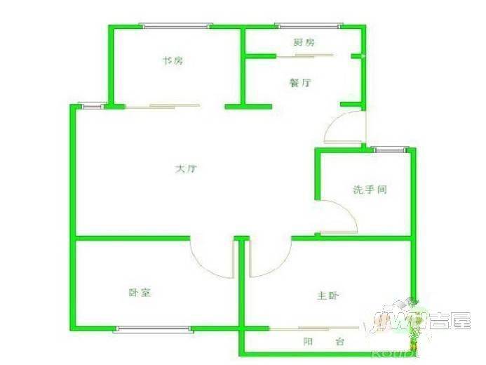 双杭新村3室2厅2卫112㎡户型图