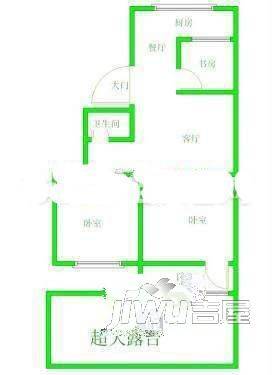 银湘浦新村3室1厅1卫90㎡户型图