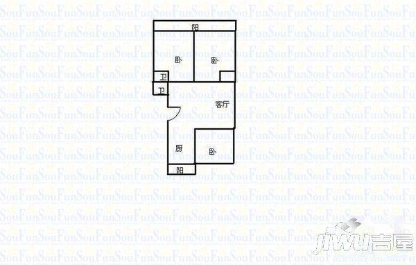 闽侯甘蔗福龙新村3室2厅2卫111㎡户型图