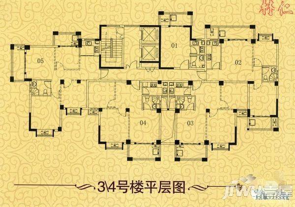 弘绘箐华园2室1厅1卫74㎡户型图