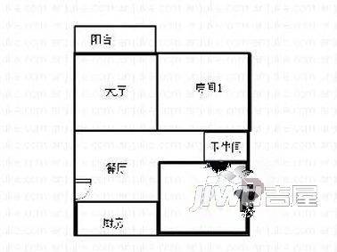 美岐新村2室1厅1卫68㎡户型图