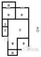 海京楼3室2厅2卫116㎡户型图