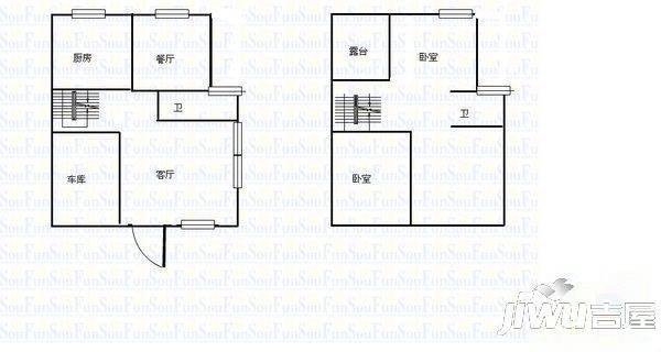 春江御园别墅4室2厅2卫210㎡户型图