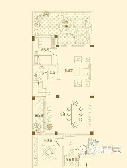 博仕后公馆御府5室3厅2卫321㎡户型图