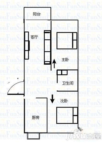 马保小区3室1厅1卫户型图