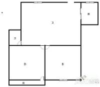 红日花园2室1厅1卫56㎡户型图