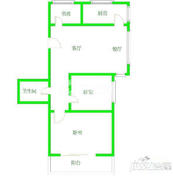 后浦公寓3室2厅1卫101㎡户型图