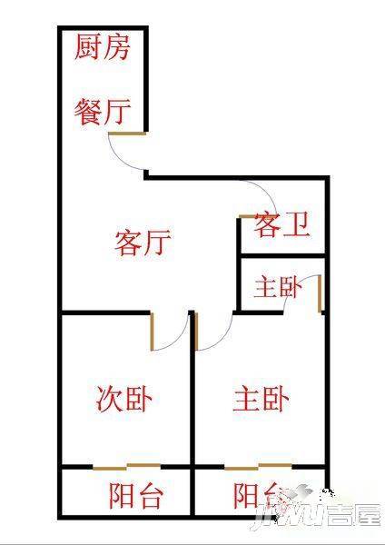 锦山名苑3室2厅2卫户型图