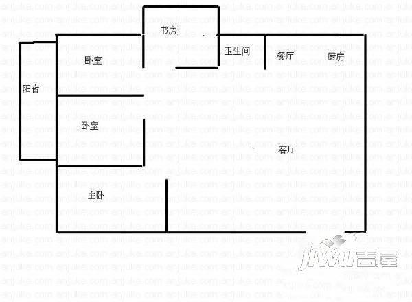 航鑫小区4室2厅2卫146㎡户型图