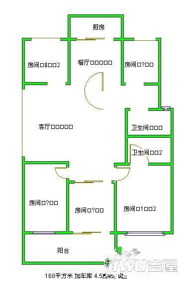 航鑫小区4室2厅2卫146㎡户型图