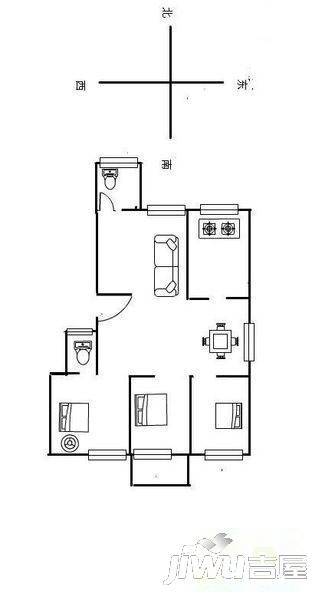 西苑新村3室2厅2卫135㎡户型图