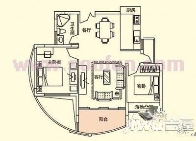 彬社新村3室2厅2卫户型图