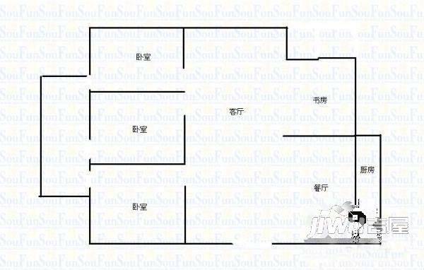 吉祥花园4室2厅2卫155㎡户型图