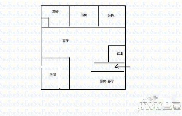 长乐花园4室2厅2卫126㎡户型图