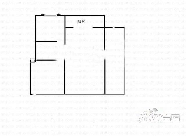 滨江望郡3室2厅2卫90㎡户型图