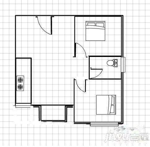滨江望郡3室2厅2卫90㎡户型图