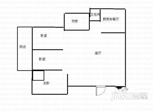 西洋尊品3室2厅2卫108㎡户型图