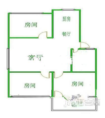 福盛苑3室2厅2卫户型图