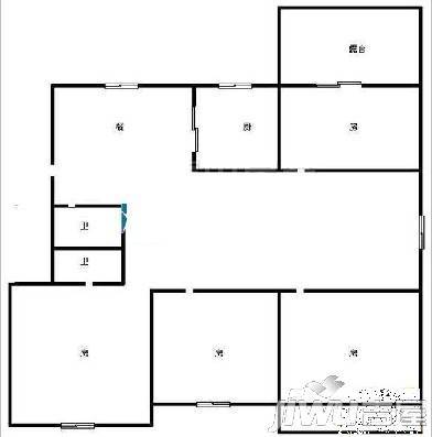 海源花园2室2厅1卫78㎡户型图