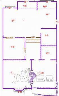 海源花园2室2厅1卫78㎡户型图