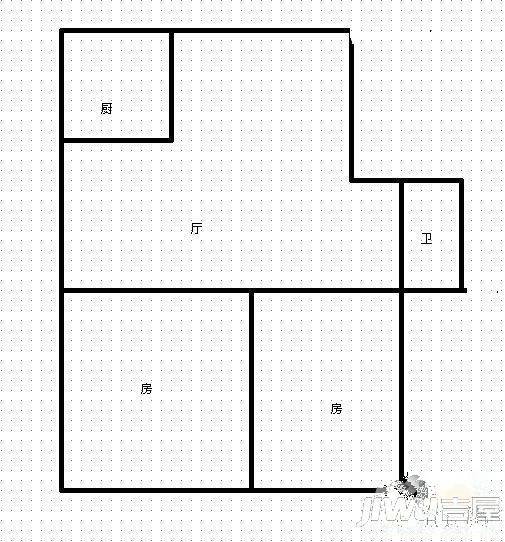 西河坡下新村4室2厅1卫117㎡户型图