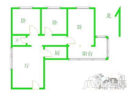 台胞台属新村3室2厅1卫93㎡户型图